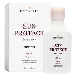 Сонцезахисний крем для обличчя і тіла Hollyskin Sun Protect SPF 30, 100 мл - мініатюра 2