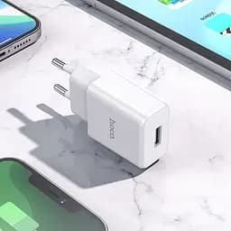 Мережевий зарядний пристрій Hoco N9 1USB (White) [67469] - мініатюра 7