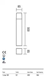 Стовпчик TOGO ST50 E27 1X13W IP44 DG (5.1.1) Redo 9266 - мініатюра 4