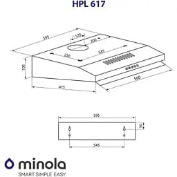 Витяжка Minola HPL 617 BL - мініатюра 10