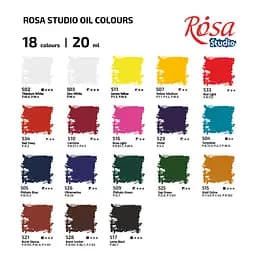 Набір олійних фарб 18х20 мл блістер Rosa Studio - мініатюра 7