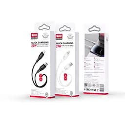 Дата кабель USB-C to Lightning 1.0m 27W High Elastic Zeus XO (NBQ239A_White) - мініатюра 4