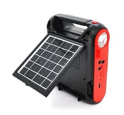 Переносной фонарь с солнечной панелью Voltronic JY-108+Solar, 2 режима, аккумулятор, 2 лампочки 3W, USB выход - мініатюра 2