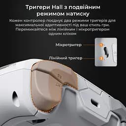 Бездротовий геймпад Ajazz GP100S RGB із зарядною станцією білий (GP100S-W) - мініатюра 8