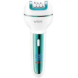 Електробритва-епілятор 3 в 1 VGR V-732 з підсвіткою та насадками зелений