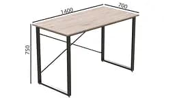 Комп'ютерний стіл Ferrum-decor Дейв 75x140x70 чорний ДСП Дуб Сан-Марино 32мм (FRD-102021) - мініатюра 5