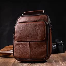 Шкіряна чоловіча сумка Vintage 19х25х6,5 см sum0023578 - мініатюра 7