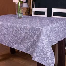 Скатертина MirSon №216 Black flowers 180x130 см рогожка