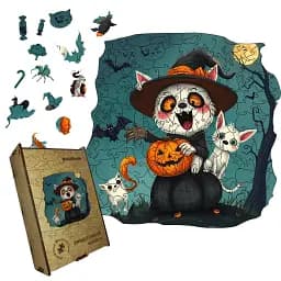 Пазл деревянный Таинственный Дракон, А3, Картонная коробка 200 элементов