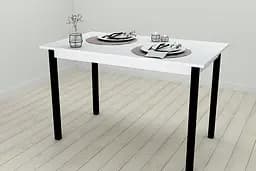 Стіл кухонний Ferrum-decor Маріо 75x120x80 Чорний ДСП Біле 16мм (FRD-106196) - мініатюра 8
