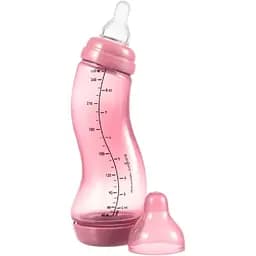 Антиколікова пляшечка для годування Difrax Sb Natural Trend Raspberry з силіконовою соскою 250 мл (706T Raspberry)