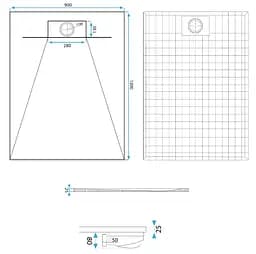 Душовий піддон Rea Bazalt 90x120 carrara white REA-K7001, Мармур - мініатюра 6