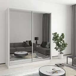 Шкаф-купе двухдверный MebelStar Комбо AL 2 Зеркала 180x60x210 см Аляска белый (MBS-2797)