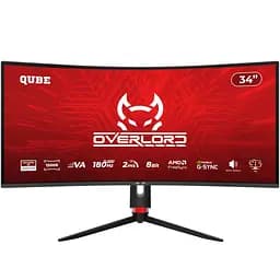 Монитор 34" QUBE Overlord C34UQ180H Curved UWQHD VA 180Hz (C34UQ180H)