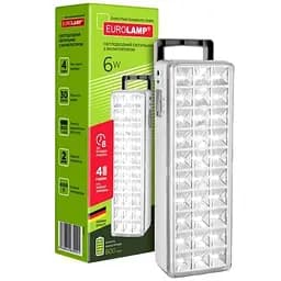 Світлодіодний світильник Eurolamp аварійний з акумулятором 30 SMD, 6W, 6500К (EM-30SMD/6W) - мініатюра 2