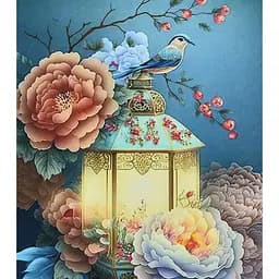 Алмазная мозаика Винтажный фонарь HEG88141 30х40 см