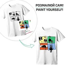 Футболка-розмальовка, Black Cats , бавовна 100%, розмір XS, ROSA Talent - мініатюра 2