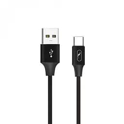 Кабель SkyDolphin S55T Neylon USB - USB Type-C (M/M), 1 м, Black (SDUSB-000436) - мініатюра 2