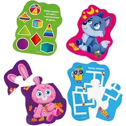 Пазли максі з грою Vladi Toys Малюк зможе Лісові звірі 14 елементів укр. мова (VT1722-22) - мініатюра 2