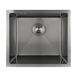 Кухонная мойка черная с декором нержавеющая под столешницу Nett NВS-5045, Черный