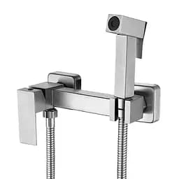 Змішувач для гігієнічного душу зовнішнього монтажу Mixxus KUB-222 нержавіюча сталь MI6092, Нержавіюча сталь