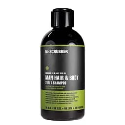 Шампунь для волосся і гель для тіла 2 in 1 Mr. Scrubber Man Hair & Body Shampoo, 250 мл