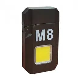 Электроимпульсная зажигалка M8 с фонариком, дисплеем и USB зарядкой, 3W