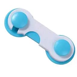 Замок на меблі захист від дітей, блокіратор для ящиків 9.5 см White Blue (17696)