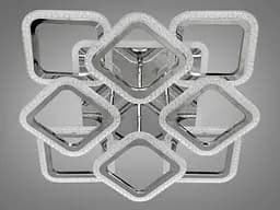 Стельова LED-люстра з диммером та кольоровим підсвічуванням Diasha S2406/4+4HR LED 3color dimmer - мініатюра 5