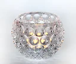 Свічник Crystal Glow скляний 11 см (83000038-YBCG-38) - мініатюра 3