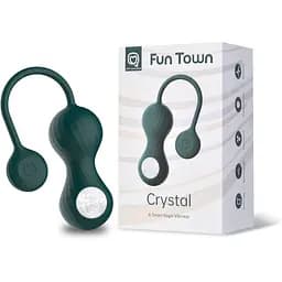 Вагінальні смарт-кульки з вібрацією Fun Town Crystal
