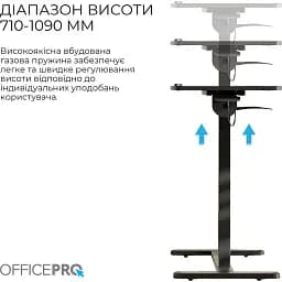 Приставний комп'ютерний стіл OfficePro ODM405B Black [148326] - мініатюра 4