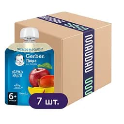 Пюре Gerber Яблуко і манго 630 г (7 шт. х 90 г)