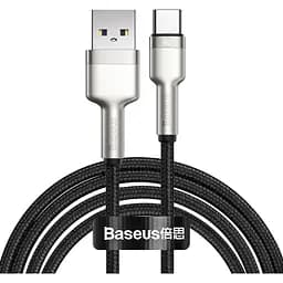 Кабель Baseus Cafule Metal Data Cable USB to Type-C 2 m Black (CAKF000201) [73384]