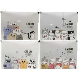 Папка для зошитів з бігунком "Коти" 6150 Різнокольоровий