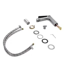 Змішувач для умивальника Qtap Slavonice QTSLA270GMB45924 Gunmetal Black PVD Шліфований чорний хром - мініатюра 4