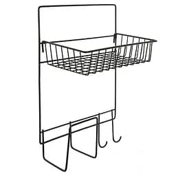 Настенная полка-органайзер Stenson 25х14х34 см черная (25585)