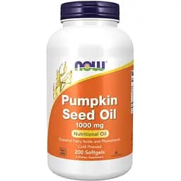 Олія насіння гарбуза Now Foods Pumpkin Seed Oil 1000 mg 200 sgels