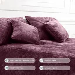 Покривало ТЕП Velour ромб круглий 240х180 см бордове (4-00516_22869) - мініатюра 6