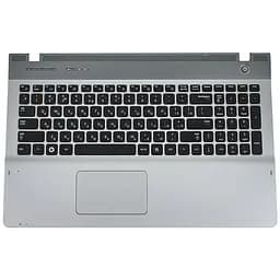 Клавіатура для ноутбука SAMSUNG (QX510, QX511 Keyboard+Touchpad+передня панель) rus, black - мініатюра 2