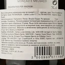 Вино Magnum Alvarinho by Carlos Lucas DO Vinhos Verdes 2018 біле сухе 0.75 л - мініатюра 3