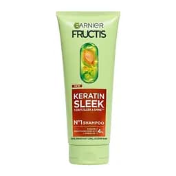 Шампунь для пухнастого та сухого волосся Garnier Fructis Keratin Sleek для розгладження та надання блиску 200 мл