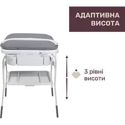 Столик для сповивання Chicco Cuddle & Bubble з ванночкою темно-сірий (79348.04.07) - мініатюра 3