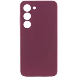 Чохол Silicone Cover Lakshmi Full Camera (AAA) для Samsung Galaxy S22 Бордовий / Plum