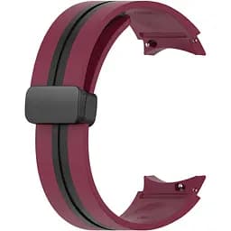 Браслет Cls-line-black для Samsung Galaxy Watch 5 - темно-червоно-чорний ширина кріплення 20мм силікон Watchbands (W35-5WB12227561)