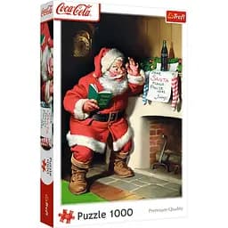 Пазл "Coca-Cola. Санта біля каміна" 1000 елементів 10922 Trefl, в коробці (5900511109221)