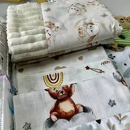 Набір для пологового будинку для новонародженого 33 предмети + прозора сумка в подарунок від ЕкоМама нейтральні кольори - мініатюра 5