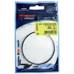 Повідковий матеріал Ukrspin Orange Spinning титан AFW набір 1м 7 кг(15 lb)/0.28 мм і 10 трубочок