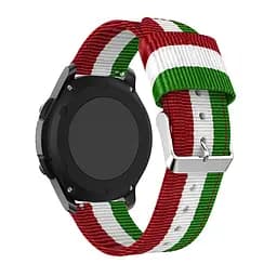 Тканинний ремінець Watchbands Cloth для Samsung Galaxy Watch 46mm - червоно-зелений (WB007CLOTHREDGREEN46) - мініатюра 3
