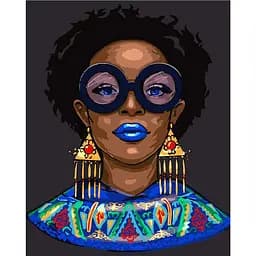 Картина по номерам Santi Экзотическая красавица 40х50 см с металлизированными красками